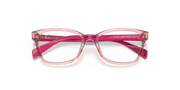 Clear Lenses, Polished Striped Fuxia Frame