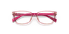 [Clear Lenses, Polished Striped Fuxia Frame]