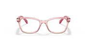 Clear Lenses, Polished Striped Fuxia Frame