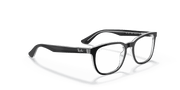 Clear Lenses, Polished Black On Transparent Frame