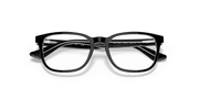 Clear Lenses, Polished Black On Transparent Frame