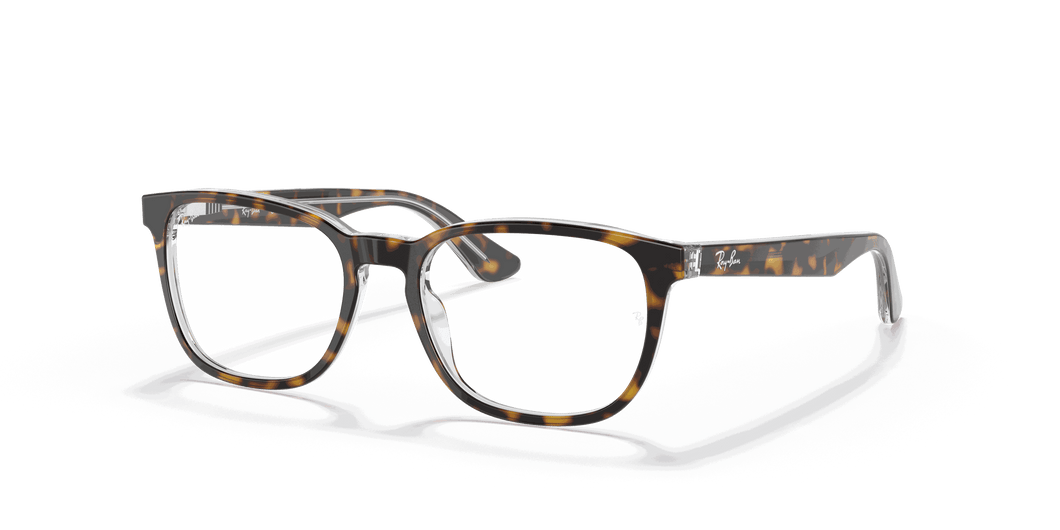 [Clear Lenses, Polished Havana On Transparent Frame]