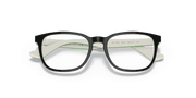 Clear Lenses, Polished Black On White Frame