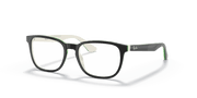 Clear Lenses, Polished Black On White Frame