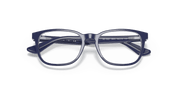 Clear Lenses, Polished Blue On Transparent Frame