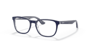 Clear Lenses, Polished Blue On Transparent Frame