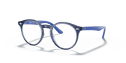 Clear Lenses, Polished Transparent Blue Frame