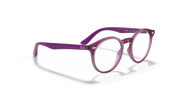 Clear Lenses, Polished Transparent Fuxia Frame