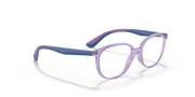 Clear Lenses, Polished Transparent Violet Frame