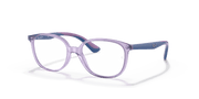 Clear Lenses, Polished Transparent Violet Frame