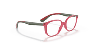 Clear Lenses, Polished Transparent Red Frame