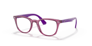 Clear Lenses, Polished Transparent Fuxia Frame