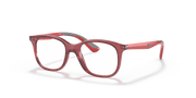 Clear Lenses, Polished Transparent Red Frame