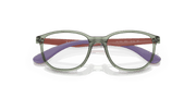 Clear Lenses, Polished Transparent Green On Rubber Wisteria Frame