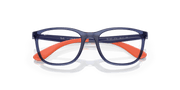 Clear Lenses, Polished Blue On Orange Frame