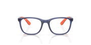 Clear Lenses, Polished Blue On Orange Frame