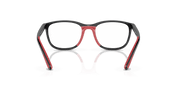 Clear Lenses, Polished Black On Red Frame