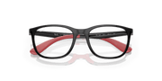 Clear Lenses, Polished Black On Red Frame