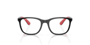 Clear Lenses, Polished Black On Red Frame