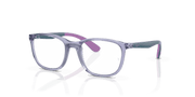 Clear Lenses, Polished Transparent Violet Frame