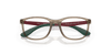 [Clear Lenses, Polished Transparent Brown On Green Frame]