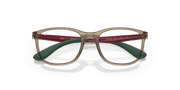 Clear Lenses, Polished Transparent Brown On Green Frame