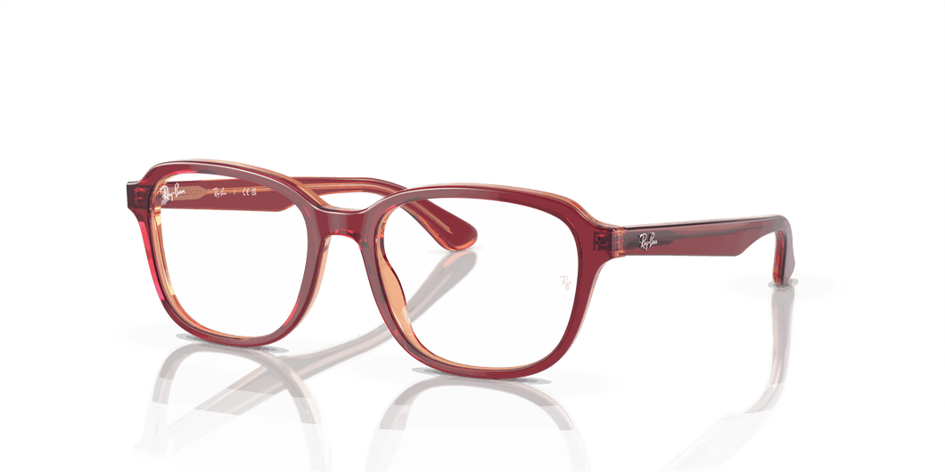 [Clear Lenses, Polished Top Red & Violet & Orange Frame]