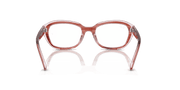 Clear Lenses, Polished Striped Pink On Transparent Pink Frame