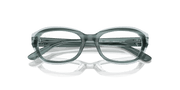 Clear Lenses, Polished Striped Green On Transparent Green Frame