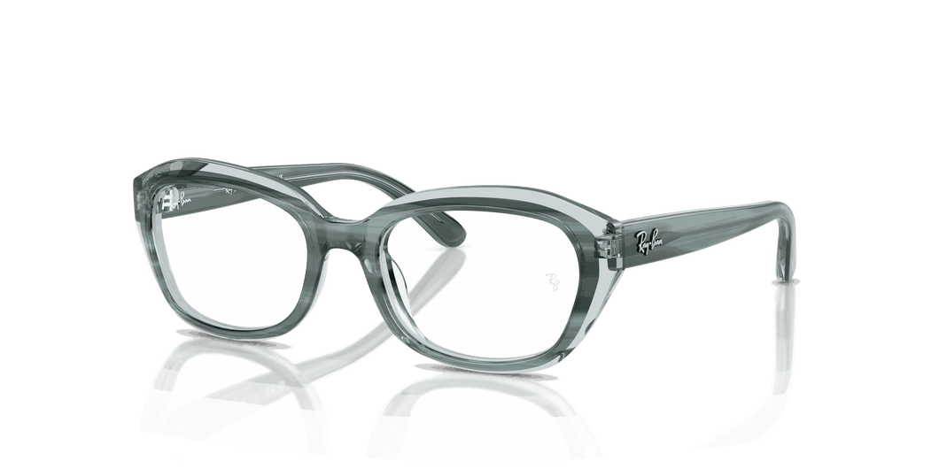 [Clear Lenses, Polished Striped Green On Transparent Green Frame]