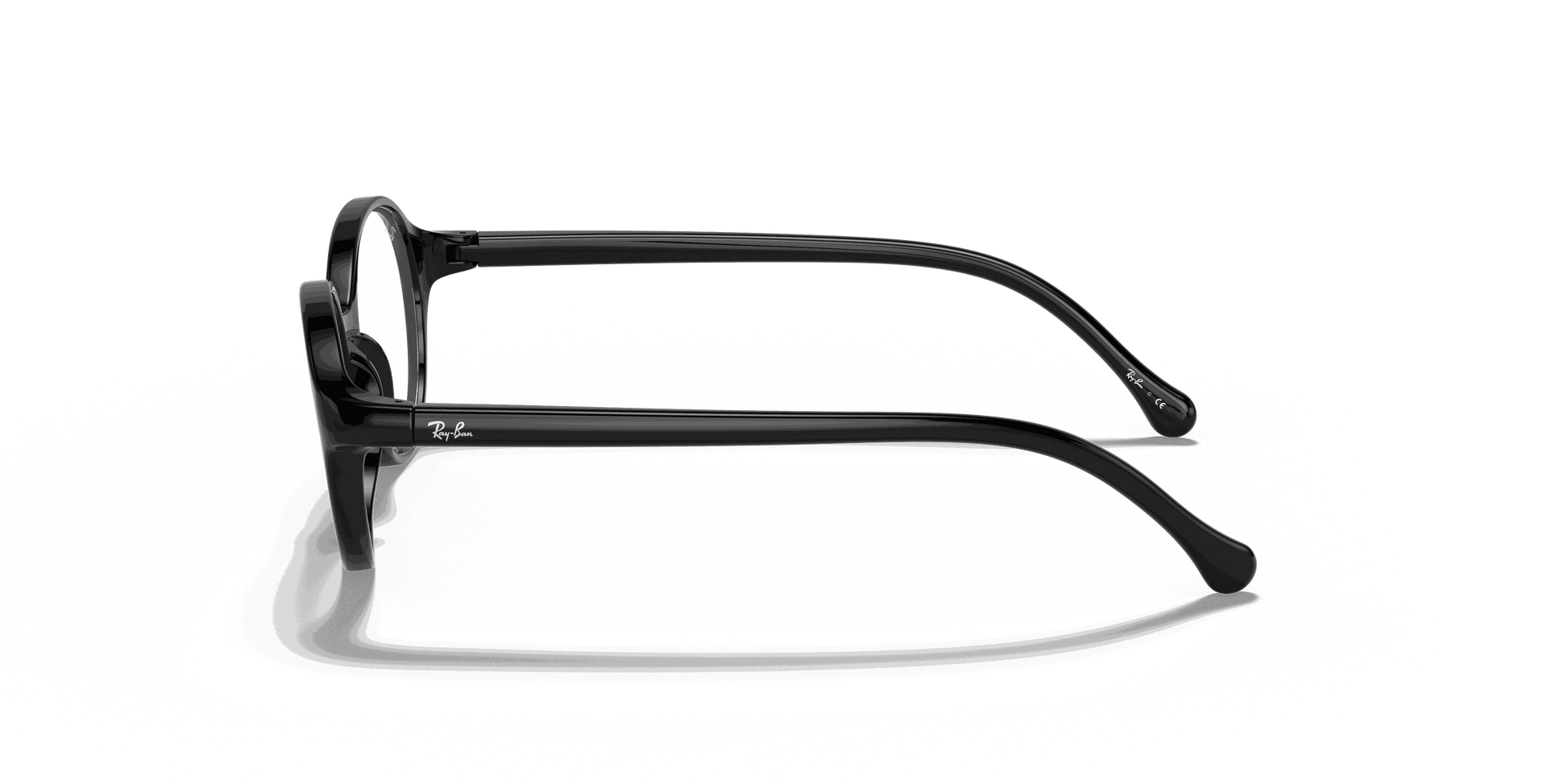 [Clear Lenses, Polished Black Frame]