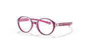 Clear Lenses, Polished Transparent On Fuxia Frame