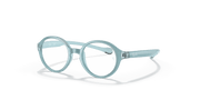 Clear Lenses, Polished Light Blue Frame