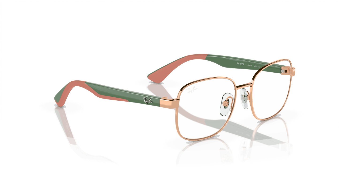 [Demo Lens Lenses, Polished Rose Gold Frame]