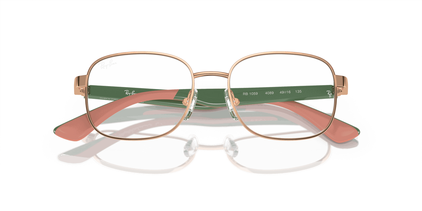 [Demo Lens Lenses, Polished Rose Gold Frame]