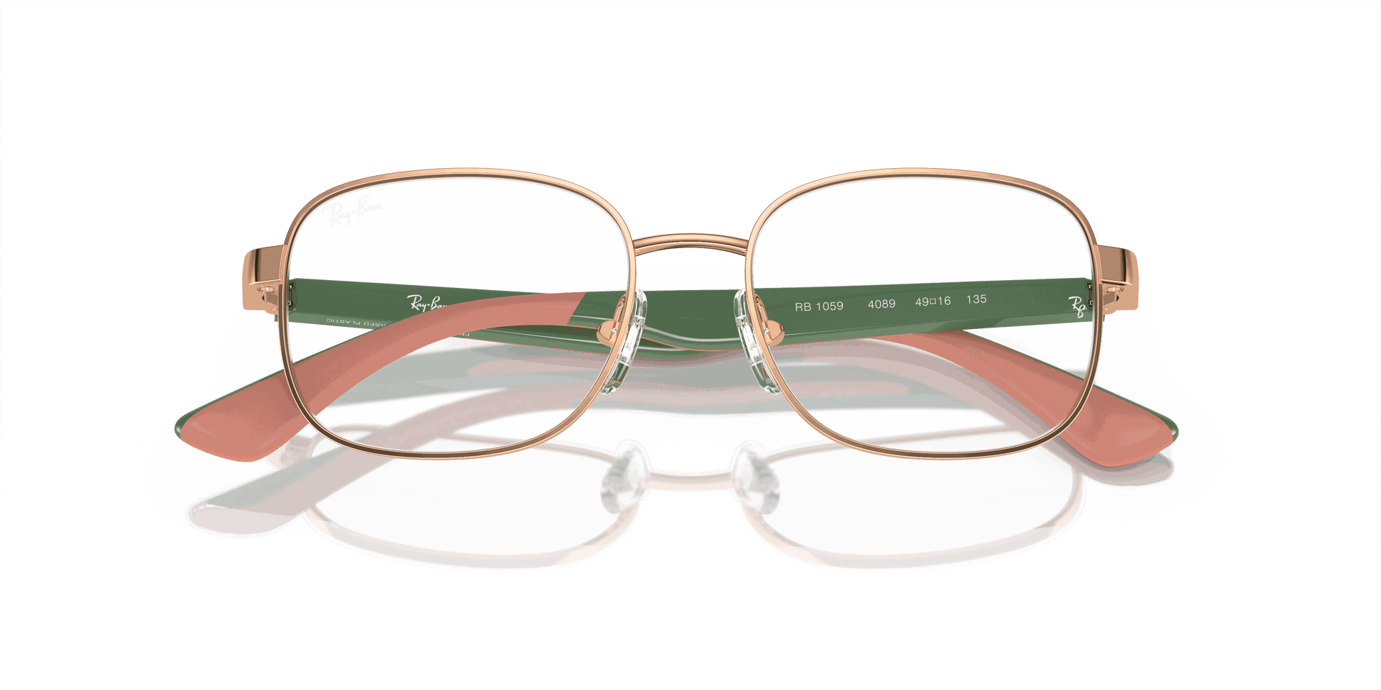 [Demo Lens Lenses, Polished Rose Gold Frame]