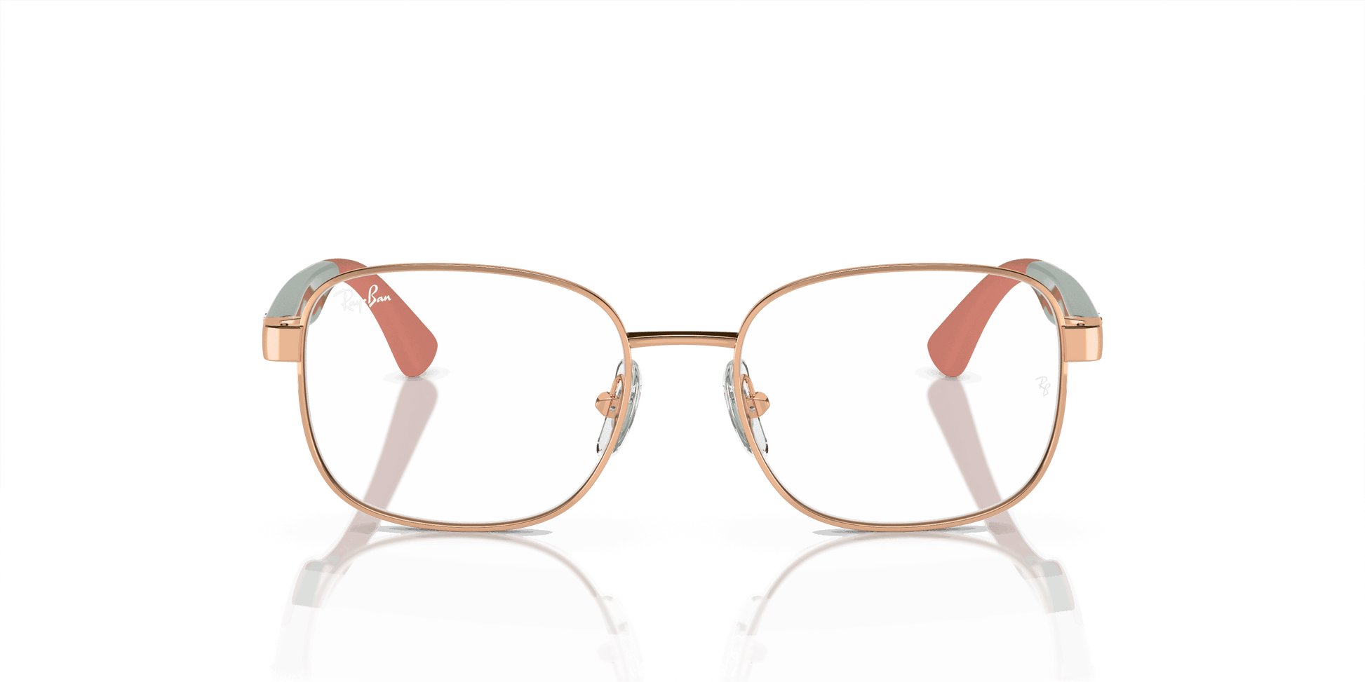 [Demo Lens Lenses, Polished Rose Gold Frame]