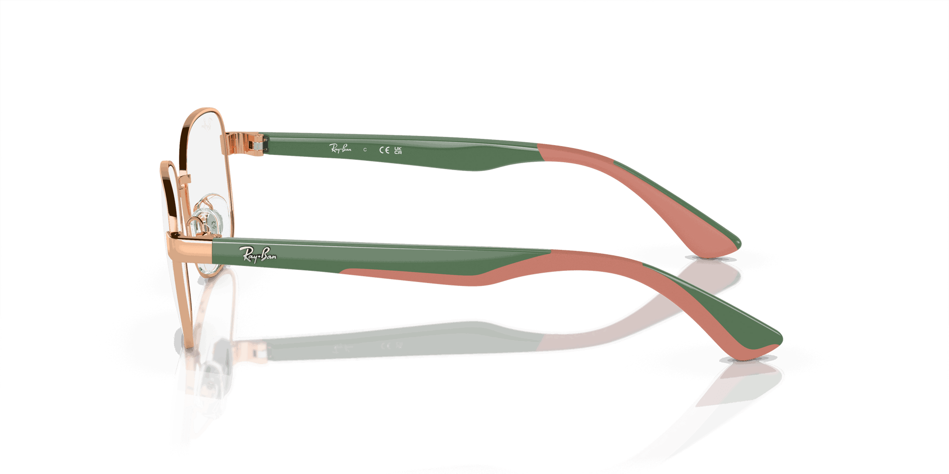 [Demo Lens Lenses, Polished Rose Gold Frame]