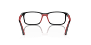 Clear Lenses, Polished Black On Red Frame