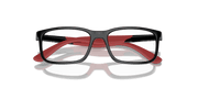 Clear Lenses, Polished Black On Red Frame