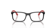 Clear Lenses, Polished Black On Red Frame