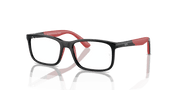 Clear Lenses, Polished Black On Red Frame