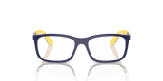 Clear Lenses, Polished Dark Blue On Yellow Frame