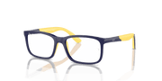 Clear Lenses, Polished Dark Blue On Yellow Frame