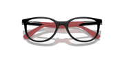 Clear Lenses, Polished Black On Red Frame