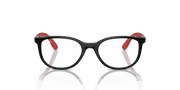 Clear Lenses, Polished Black On Red Frame