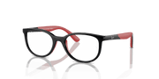 Clear Lenses, Polished Black On Red Frame