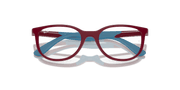 Clear Lenses, Polished Bordeaux On Blue Frame