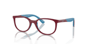 Clear Lenses, Polished Bordeaux On Blue Frame