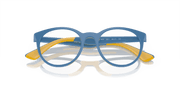 Clear Lenses, Polished Light Blue On Yellow Frame